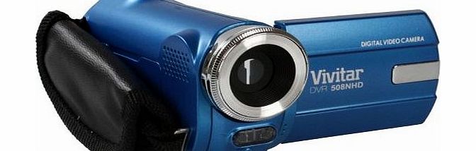 Vivitar DVR508 HD Digital Video Camcorder in Blue with 1.8`` LCD Preview Screen amp; 4 x Digital Zoom