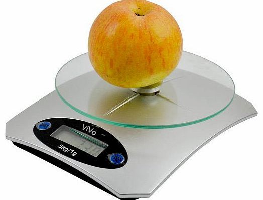 Vivo 1g-5KG Digital LCD Glass Electronic Kitchen Household Weighing Food Cooking Scales Postal
