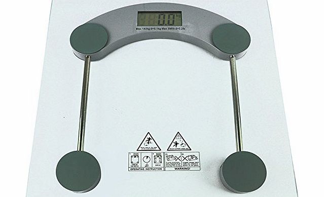 Vivo Square Glass Clear Digital Electronic LCD Bathroom Platform Weighing Body Scales Lose Fat