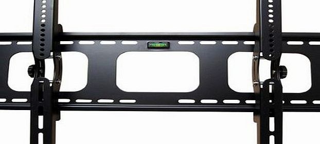 Vivomounts LCD LED Plasma Screen Wall Mount Bracket with Spirit Level for 32`` to 60`` screen sizes and 15 degree up / down tilt and Large Holes for Wall Plates Plugs Aerial Socket