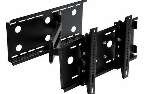 Vivomounts Lorenzo Porsche Triple Cantilever Arm Full Motion Carbon Black Universal Easy Installation Ultra Low Profile Flat Panel LCD LED TV Plasma TV Wall Mount Bracket with Touch 