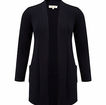 Viyella Longline Merino Cardigan, Navy