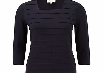 Viyella Petite Jersey Top, Navy