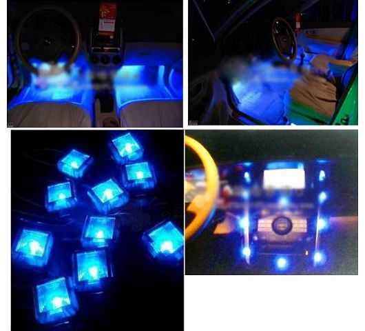 Vktech 10 LED 12v Car Atmosphere Light Interior Decorative