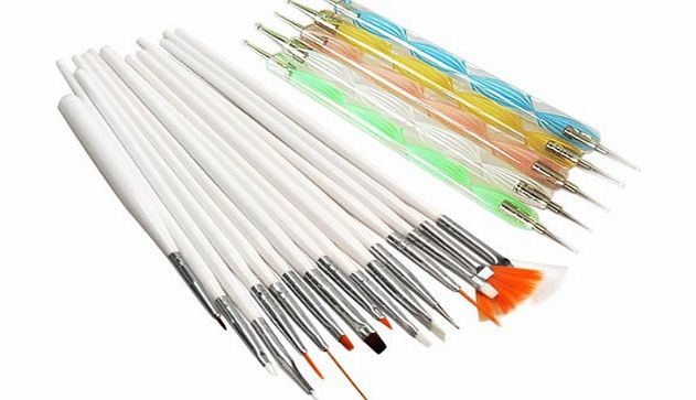 Vktech 20pcs Nail Art Design Set Dotting Painting Polish Brush Pen Tools