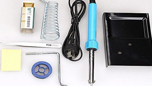 Vktech 6 in1 Electric Soldering Iron Stand Tool Tweezers Kit 30W Welding Stick Set