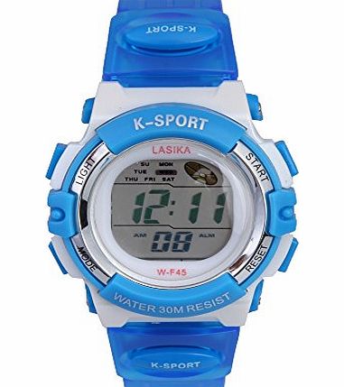 Vktech Children Kids Swimming Sports Digital Wrist Watch W-F45 Waterproof New (Blue)