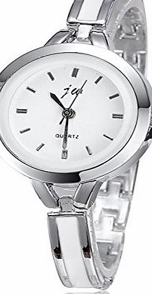 Vktech Elegant Princess Women Ladies Bracelet Quartz Analog OL Wrist Watch Silver