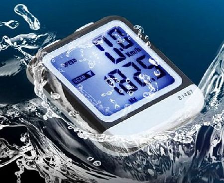 New Style 20 Funtional LCD Bicycle Cycling Computer Odometer Speedometer Stopwatch Waterproof Backlight(Black+White)