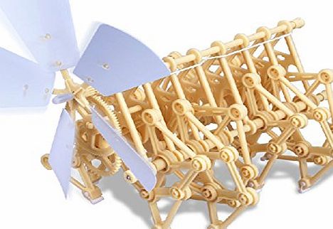 Vktech Wind Powered DIY Walker Robot Toy Mini Beach Creature Assembly Model Kit