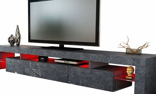 Vladon TV cabinet Lima V2 Rock in Slate Grey