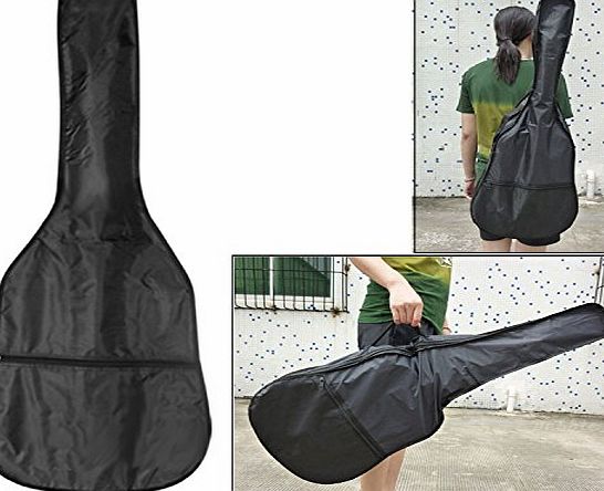 Vococal 36 Inch 420D Oxford Cloth Electric Acoustic Wooden Guitar Bag Straps Case With Zippered Pocket Design Black
