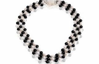 Vogue 0.75cm black pearl necklace