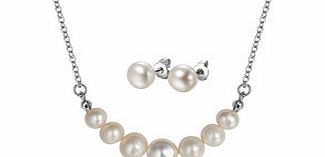 Vogue Silver-tone and pearl jewellery set