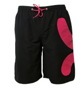 Black and Fushia Swim Shorts