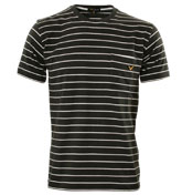 Voi Jeans Black and White Stripe T-Shirt (Meaford)