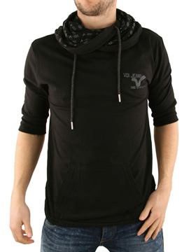 Voi Jeans Black Cliff Cowl Neck T-Shirt