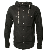 Voi Jeans Black Hooded Shirt (Favela)