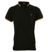 Voi Jeans Black Pique Polo Shirt (Redland)