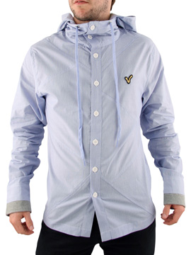 Blue Alfred Hooded Shirt