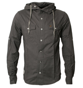 Voi Jeans Charcoal Hooded Shirt (Favela)