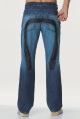 cinch-back parallel leg jeans