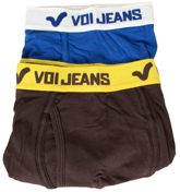 Voi Jeans Grey and Blue Boxer Shorts (2 Pack)