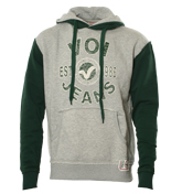 Voi Jeans Grey and Green Hooded Sweatshirt