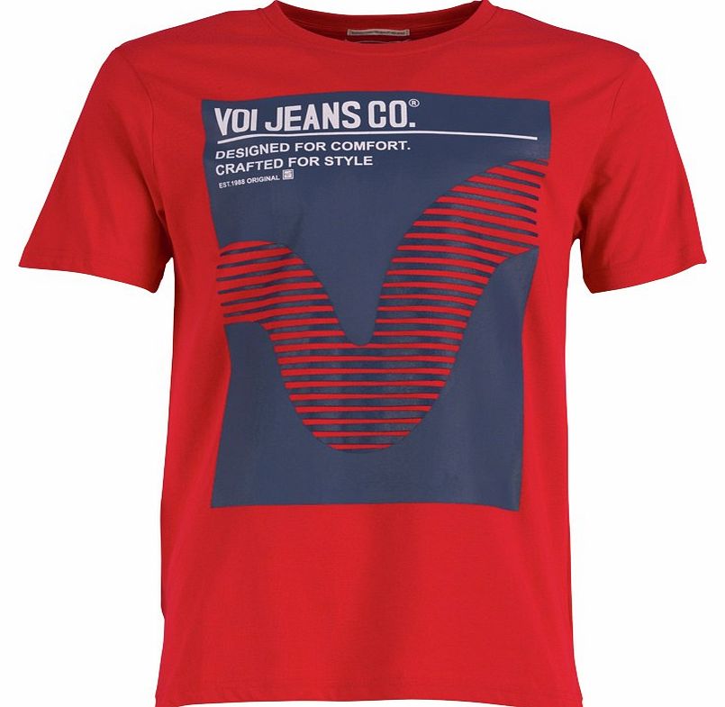 Voi Jeans Mens Booker T-Shirt Red