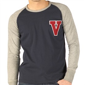 Voi Jeans Mens Late Long Sleeve T-Shirt Navy