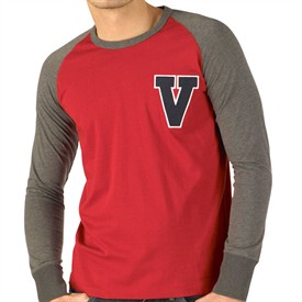 Voi Jeans Mens Late Long Sleeve T-Shirt Red