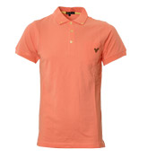 Orange Pique Polo Shirt