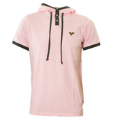 Voi Jeans Pale Pink Hooded T-Shirt with Dark
