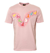Pale Pink T-Shirt with Printed Design