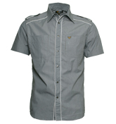Voi Jeans Phaser Sky / Charcoal Stripe Shirt