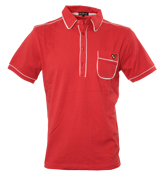 Voi Jeans Red and White Polo Shirt