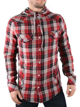 Voi Jeans Red Hell Hooded Shirt