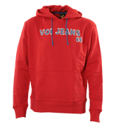 Voi Jeans Red Hooded Sweatshirt (Iron)