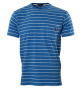 Voi Jeans Ultra Blue and White Stripe T-Shirt