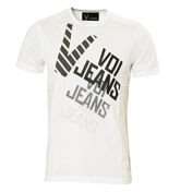 Voi Jeans White T-Shirt with Black Logo