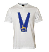 Voi Jeans White T-Shirt with Blue Logo
