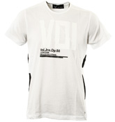 Voi Jeans White T-Shirt with Large Printed Logo