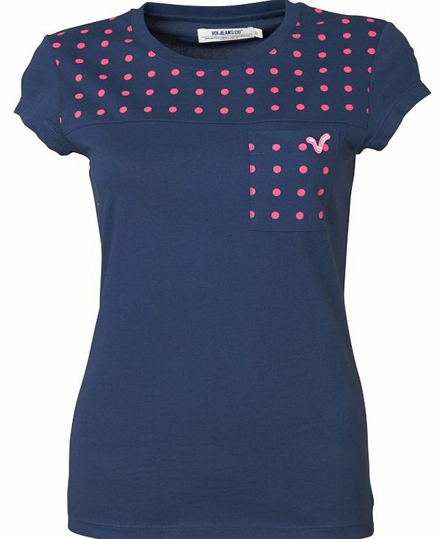 Voi Jeans Womens Treacle T-Shirt Navy