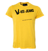 Voi Jeans Yellow T-Shirt with Black Logo