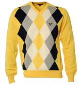 Voi Jeans Yellow V-Neck Sweater