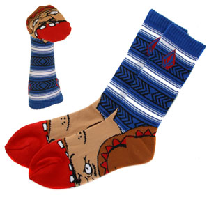 Bandito Sock Puppet Socks - Blue