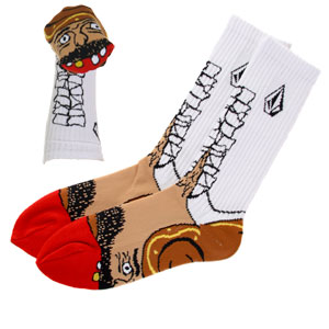 Volcom Bandito Sock Puppet Socks - White