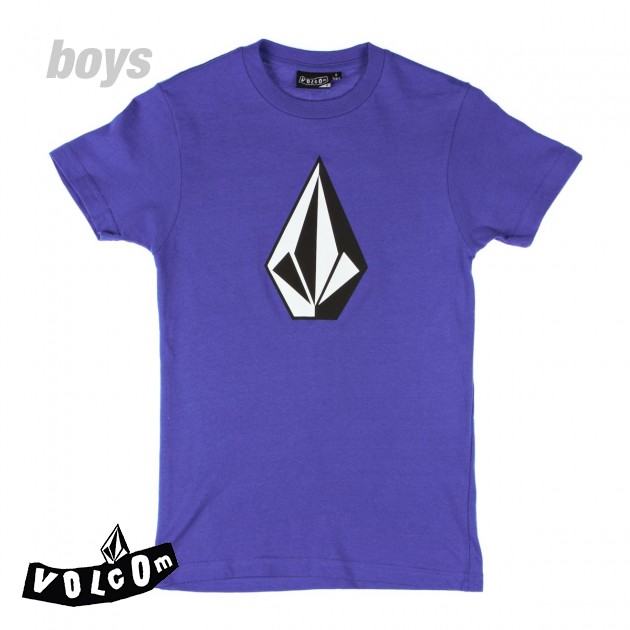 Boys Volcom The Stone T-Shirt - Electric Blue