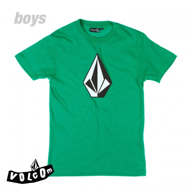 Boys Volcom The Stone T-Shirt - Emerald Green