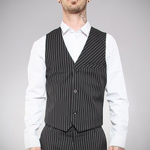 Volcom Daper Stone Suit Vest Waistcoat - Grey